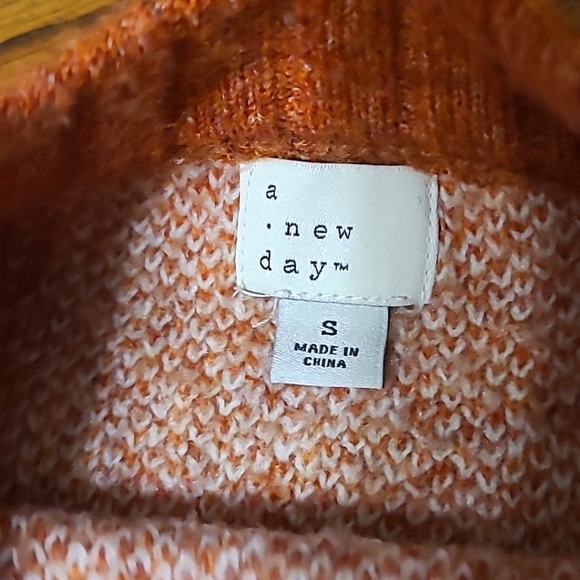 Burnt Orange Plaid Checkerboard Crewneck Sweater - Soft, Cozy, Fall - Picture 6 of 7